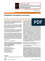 Management of Esophageal Caustic Injury