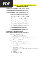 Diploma in Computer Hardware Maintenance and Network Technologies (DCHMNT)