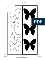 Free Butterfly Monochrome Bookmark Template