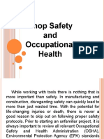 Occupational Health Shop Safety