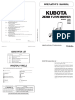 Kubota Z122E - Z121S - Z125E - Z125S Lawn and Garden Tractor Operators Manual