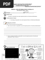 Media and Information Literacy: First Quarter/ Week 1 / Day 4