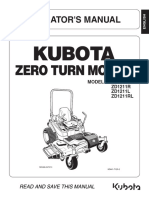Kubota ZD1211 - ZD1211R - ZD1211L - ZD1211RL Zero Turn Mower Operators Manual
