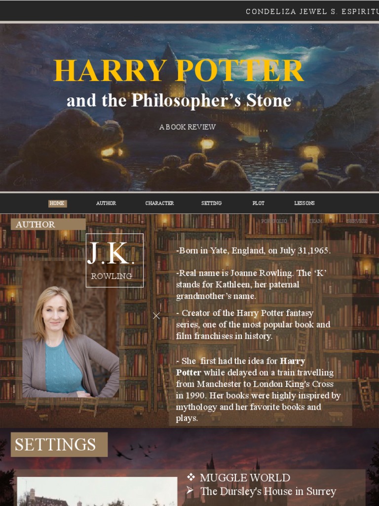 Harry Potter and the Philosopher's Stone A Summary of the Plot and