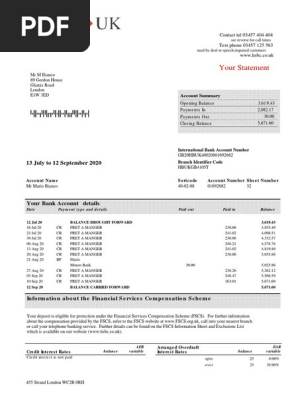 HSBC STATEMENT
