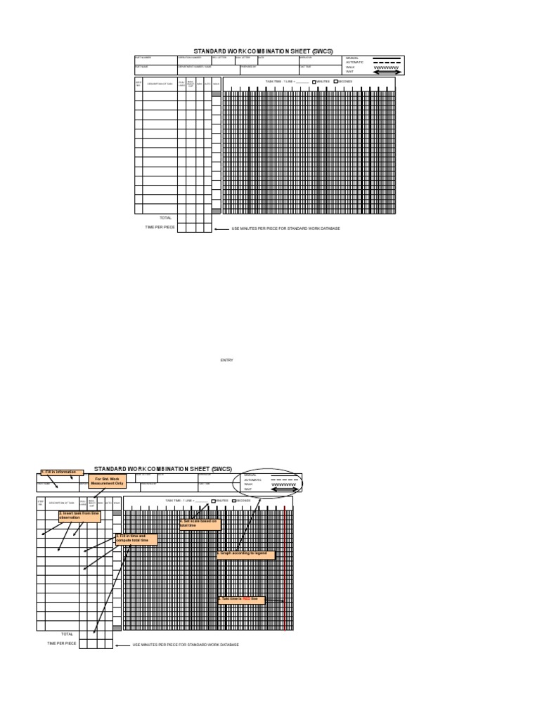Standard Work Combination Sheet Guide | PDF | Computing | Areas Of ...