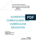 Elementos Curriculares Del Currículum Educativo