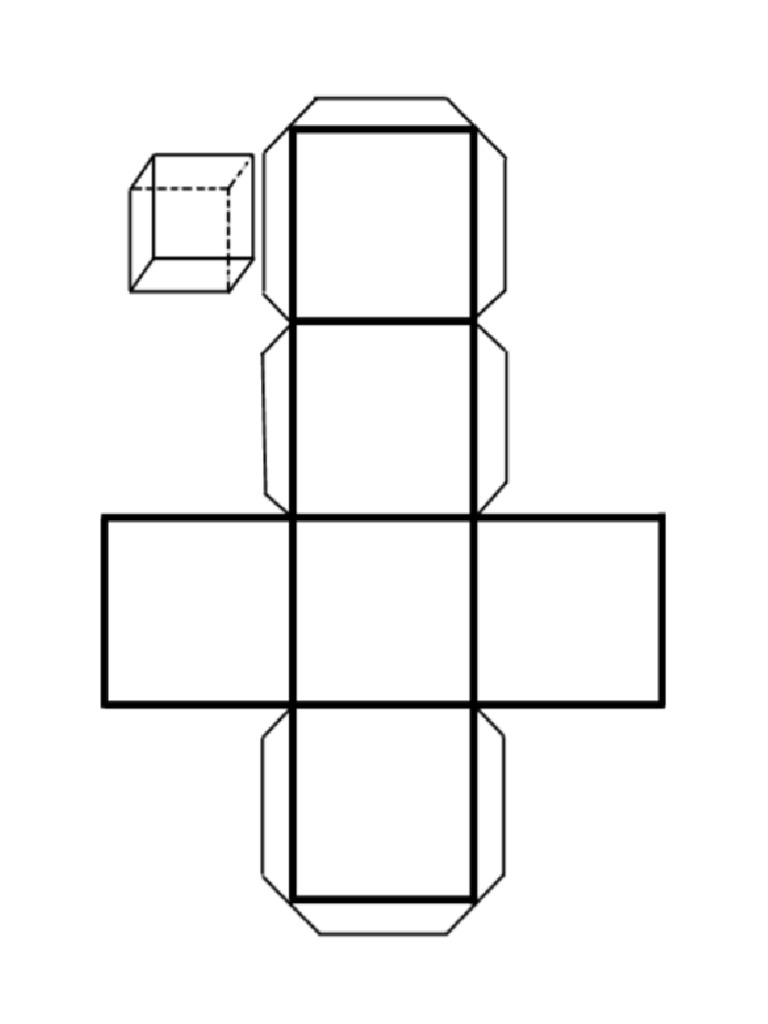 Plantilla De Un Cubo Cubo de Papel | PDF