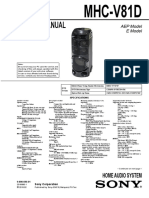 Service Manual: Home Audio System