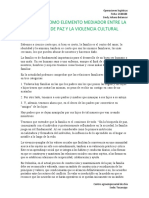 La Familia Como Elemento Mediador Entre La Cultura de Paz y La Violencia Cultural