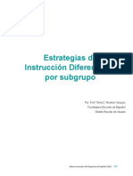 Estrategias de Instrucción Diferenciada Por Subgrupo