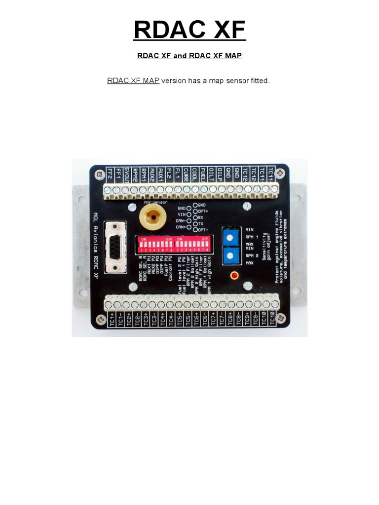 Rdac XF: RDAC XF MAP Version Has A Map Sensor Fitted | PDF ...