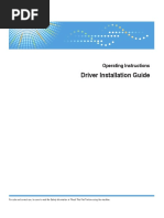 Driver Installation Guide: Operating Instructions