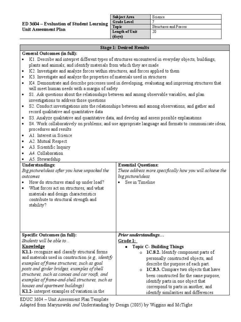 7th Grade Science: Structures & Forces Unit | PDF | Force | Newton's ...