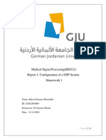 Medical Signal Processing (BM321) Report 1: Configuration of A DSP System Homework 1