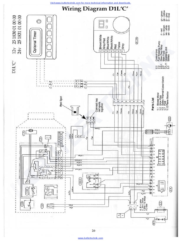 Eberspacher Heater D1LC & D3LC Wiring Dia PDF | PDF