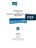 Internship Report On Performance Appraisal System of Janata Bank Limited