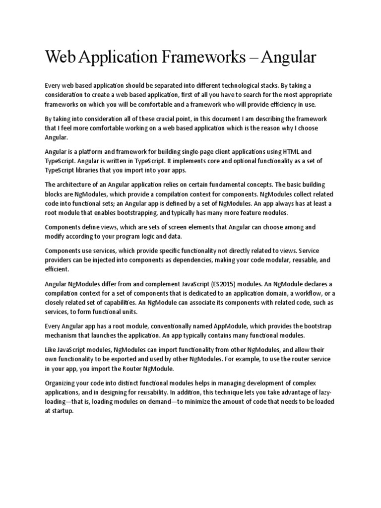  Application Framework PDF  Application Software Framework