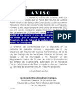 Tribunal de Justicia Administrativa Guanajuato 11 Diciembre