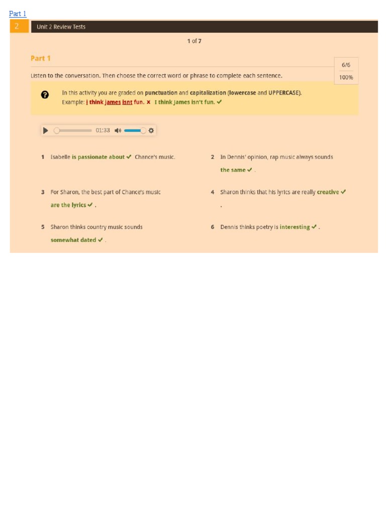 Summit 1 Unit 2 General Test PDF | PDF
