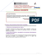 DOCENTE Protocolo para El Registro de La Ficha Docente PDF