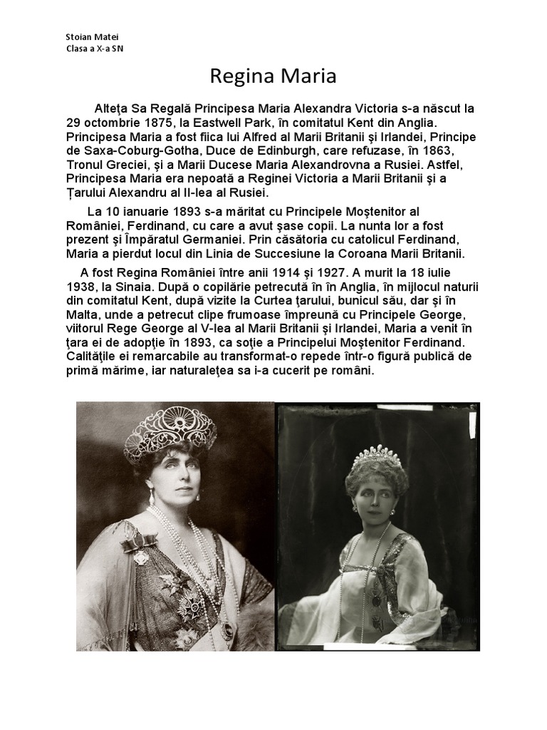 Proiect Regina Maria | PDF