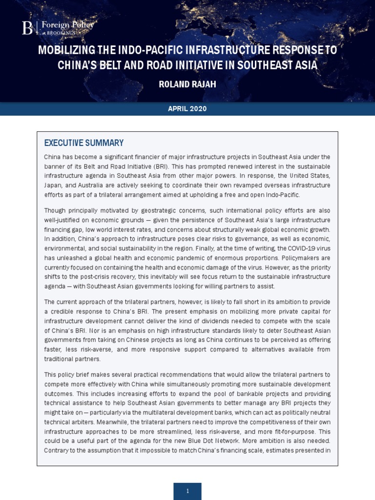 Indo-Pacific Infrastructure Response to BRI | PDF | Infrastructure ...