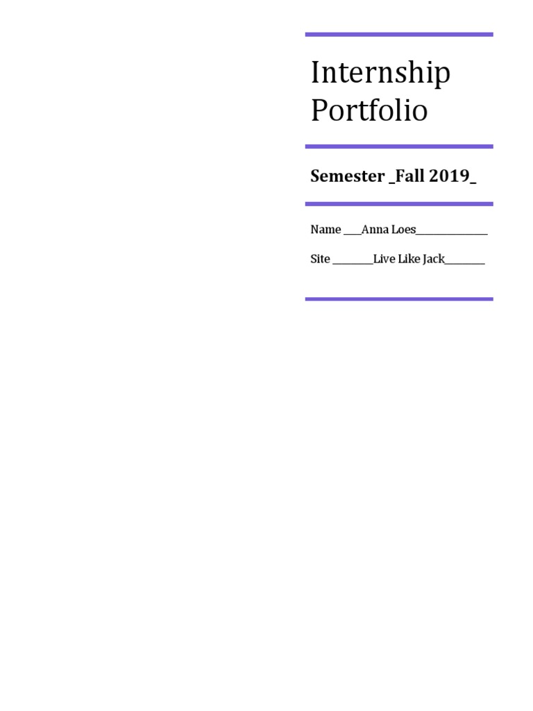 Internqube Portfolio Template PDF Internship Job Hunting