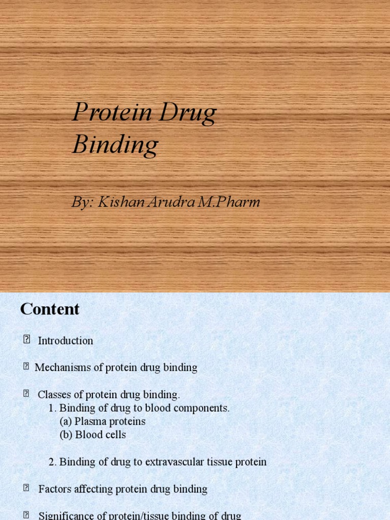 Factors Influencing Protein Drug Binding | PDF | Molecular Binding ...