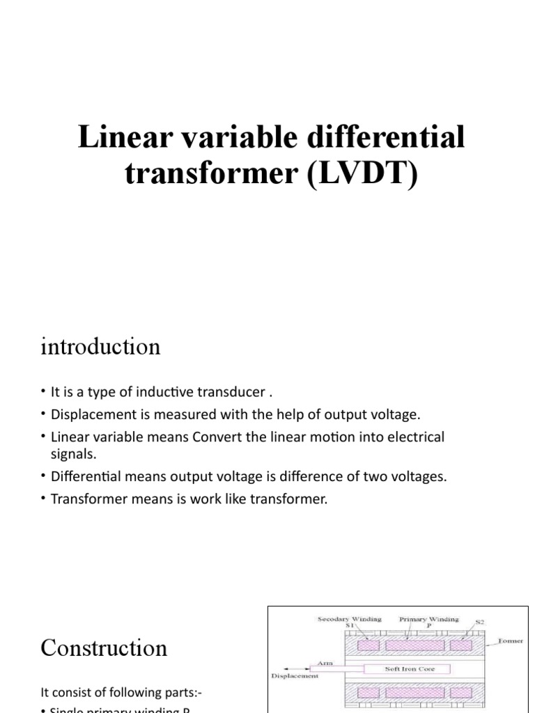 Linear Variable Differential Transformer (LVDT) | PDF | Electrodynamics ...
