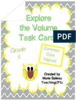 Explore The Volume Task Cards: Created by Marie Soileau Teaching2Plz