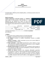 Model Contract de Servicii Nr. - Data
