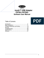 Bluetooth™ USB Adapter F8T001/F8T003: Software User Manual
