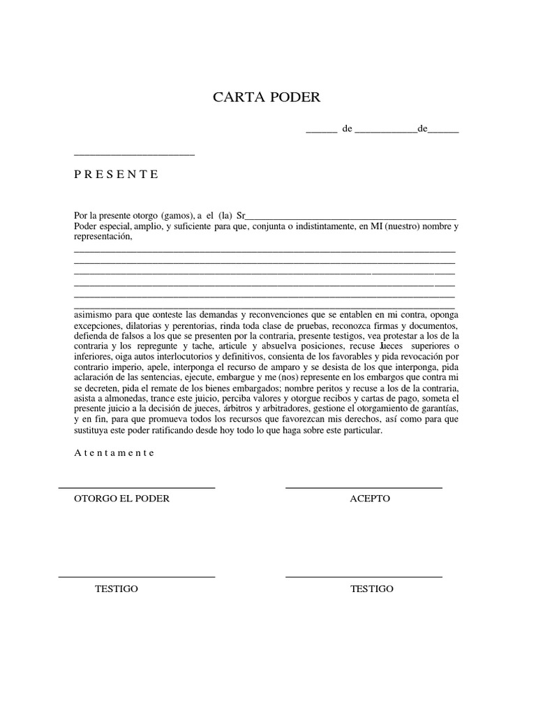 Carta Poder PDF | PDF