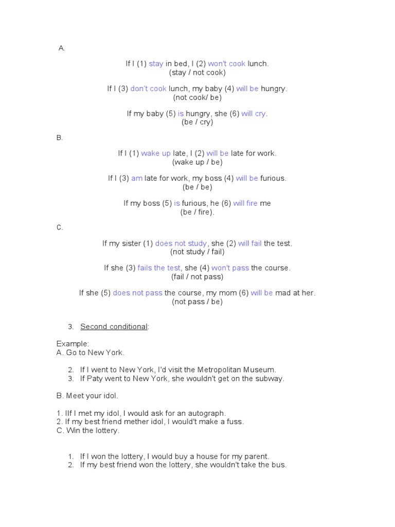 Conditional Sentences Practice | PDF | Language Arts & Discipline