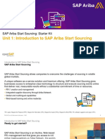 Unit 1: Introduction To SAP Ariba Start Sourcing