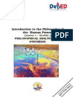 Introduction To The Philosophy of The Human Person: Philosophical Analysis and Synthesis