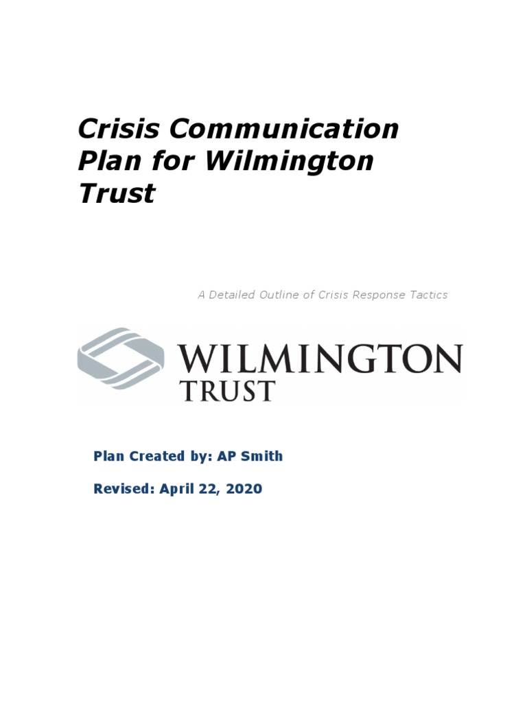 Wilmington Trust Crisis Guide | PDF | Crisis Management | Violence