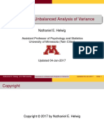 Factorial and Unbalanced Analysis of Variance: Nathaniel E. Helwig