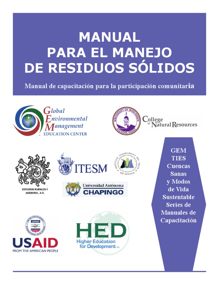 Manejo de Residuos Sólidos en Comunidades | PDF | Vertedero | Residuos