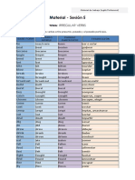 Material - Sesión 5: Tema: Irregular Verbs