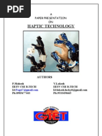 Download Haptic technology by Phani Kumar SN48672489 doc pdf