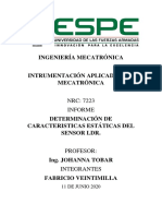 Caracteristicas Sensor LDR