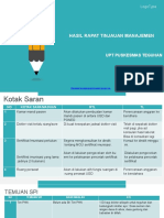 Hasil Rapat Tinjauan Manajemen: Upt Puskesmas Teguhan