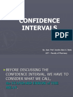 Confidence Intervals: By: Asst. Prof. Xandro Alexi A. Nieto UST - Faculty of Pharmacy