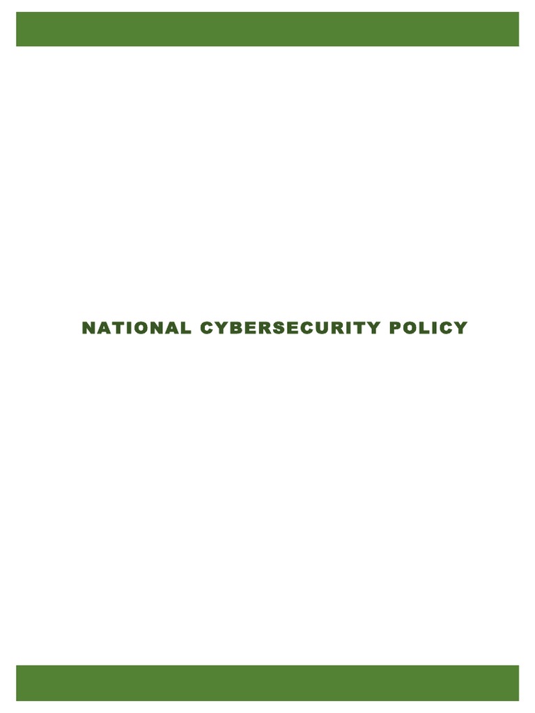 Nigeria National Cybersecurity Policy | PDF | Computer Security | Security
