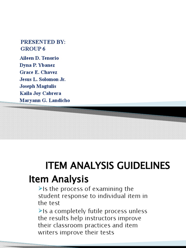 Item Analysis Guidelines for Educators | PDF | Multiple Choice | Test ...