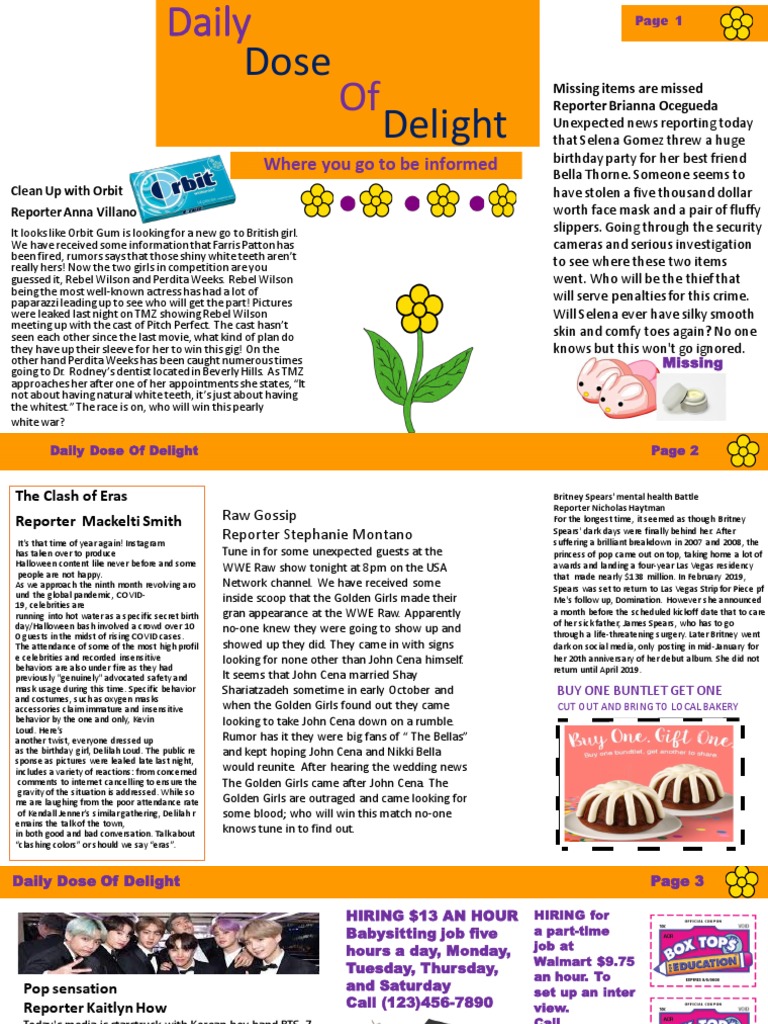 Celebrity Gossip Newspaper | PDF