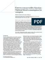 Convex-Concave Utility Function: Optimal Blood-Consumption For Vampires