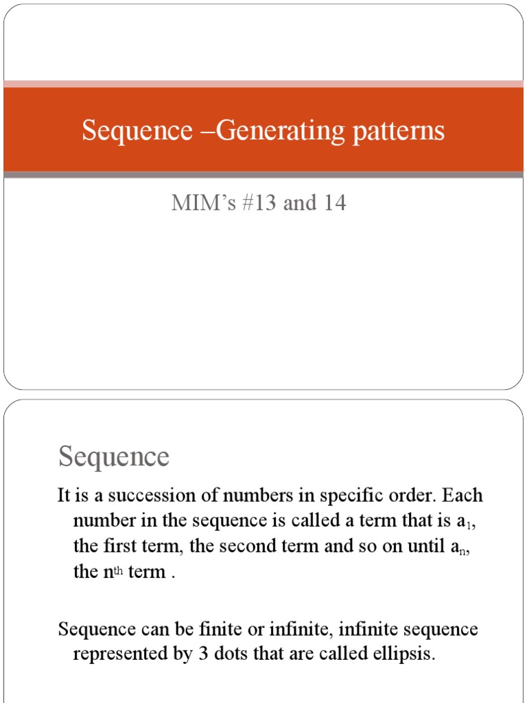 Understanding Number Sequences | PDF | Teaching Methods & Materials